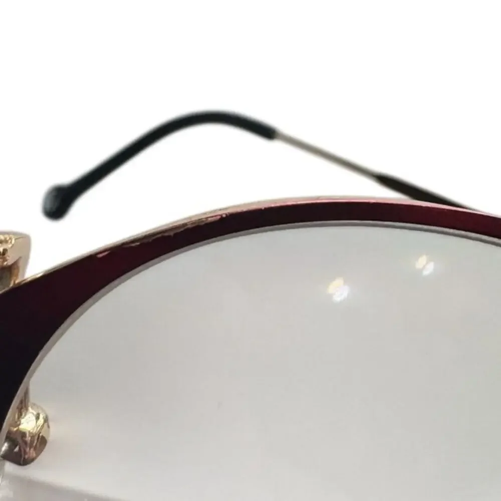 NWOT I Chiil red and gold half frame eye glasses